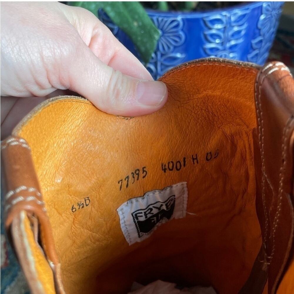 FRYE vintage Sabrina floral inlay cowboy Western boots size 6.5 - Picture 8 of 14